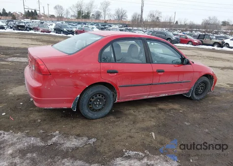 2005 Honda Civic Vp from USA, damaged, VIN 1HGES16425L001836